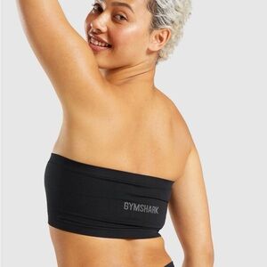 Gymshark Black Bandeau Top